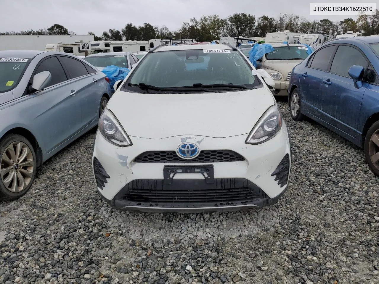 2019 Toyota Prius C VIN: JTDKDTB34K1622510 Lot: 78647714