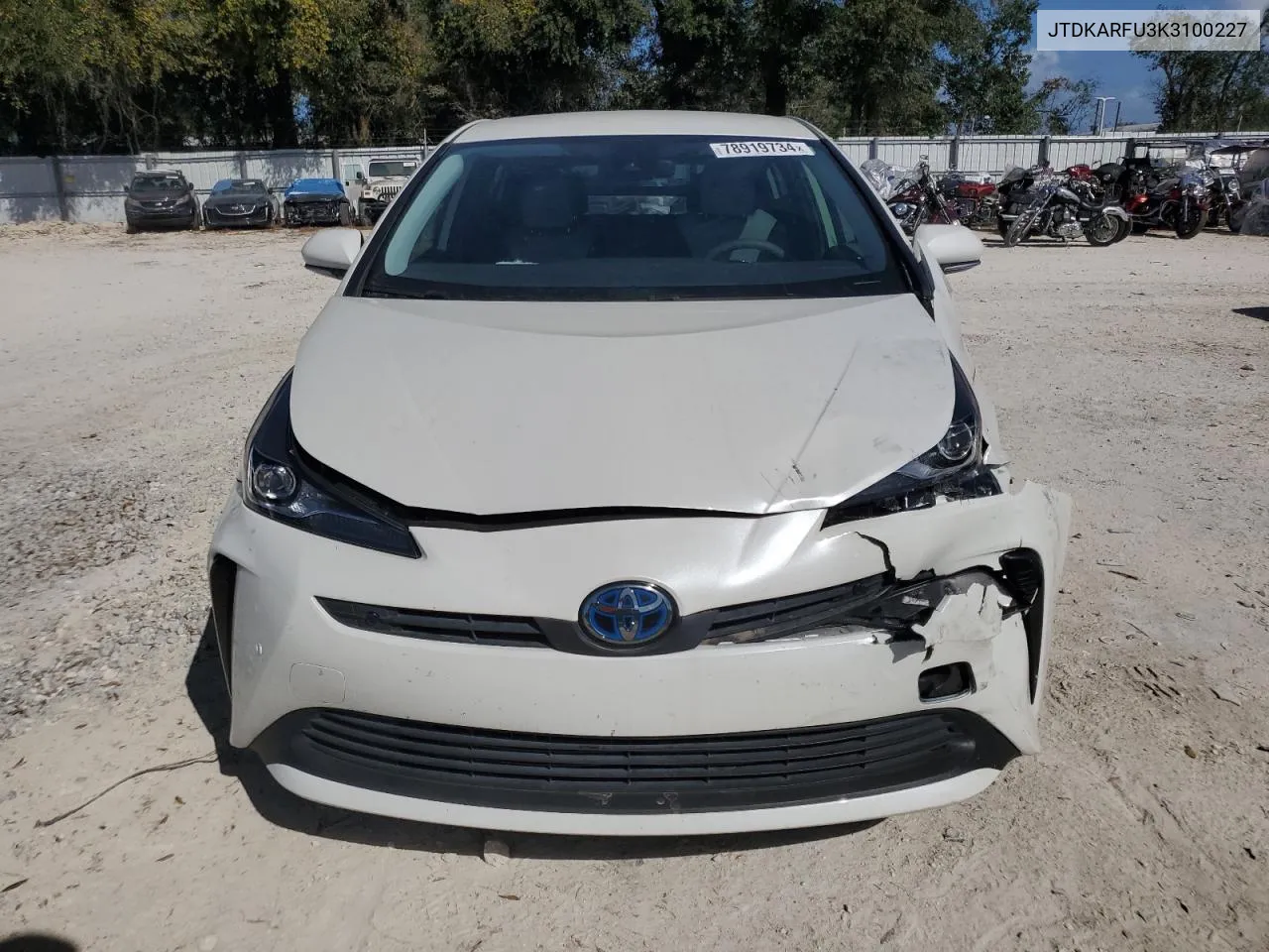 2019 Toyota Prius VIN: JTDKARFU3K3100227 Lot: 78919734