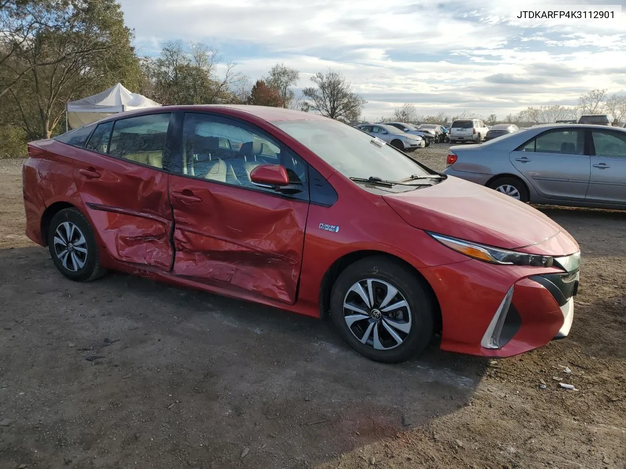 2019 Toyota Prius Prime VIN: JTDKARFP4K3112901 Lot: 79455234