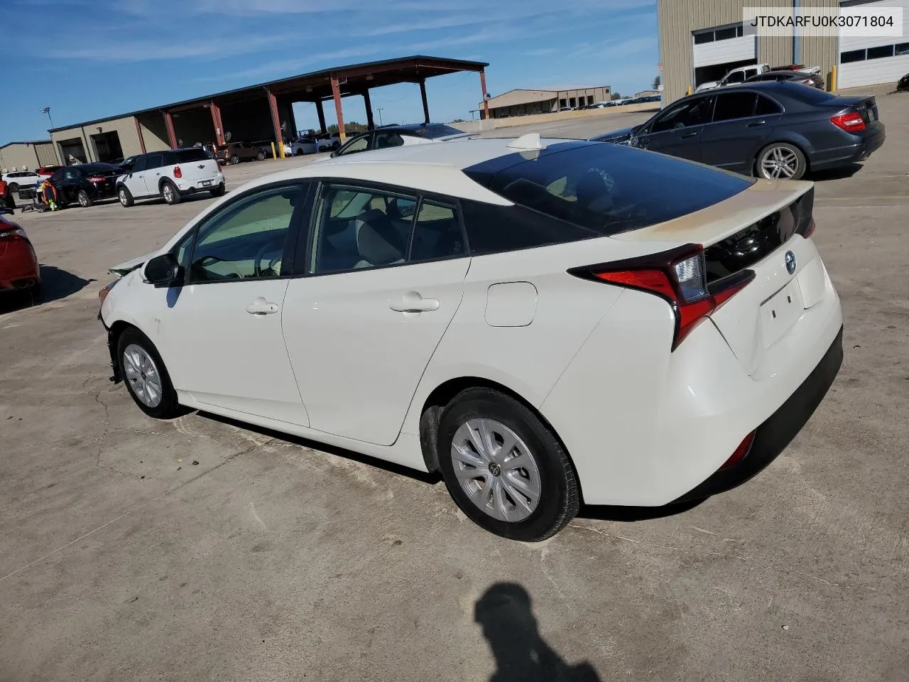 2019 Toyota Prius VIN: JTDKARFU0K3071804 Lot: 80092774