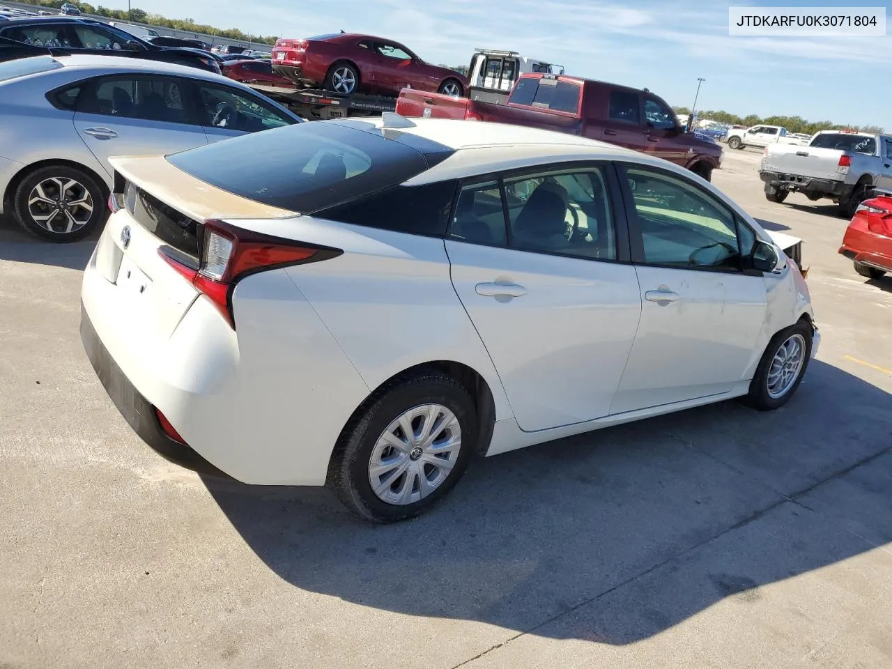 2019 Toyota Prius VIN: JTDKARFU0K3071804 Lot: 80092774