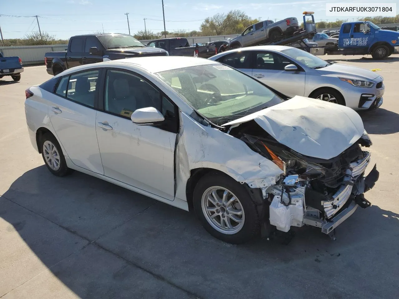 2019 Toyota Prius VIN: JTDKARFU0K3071804 Lot: 80092774