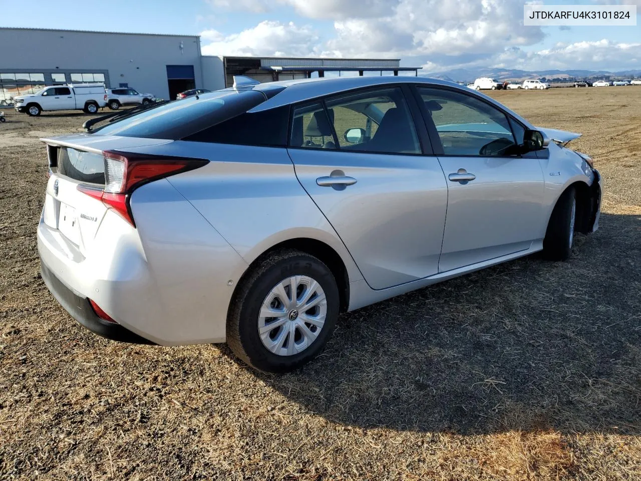 2019 Toyota Prius VIN: JTDKARFU4K3101824 Lot: 80222624