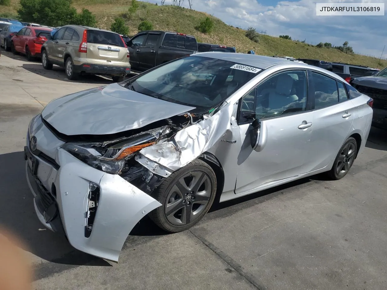 JTDKARFU1L3106819 2020 Toyota Prius L