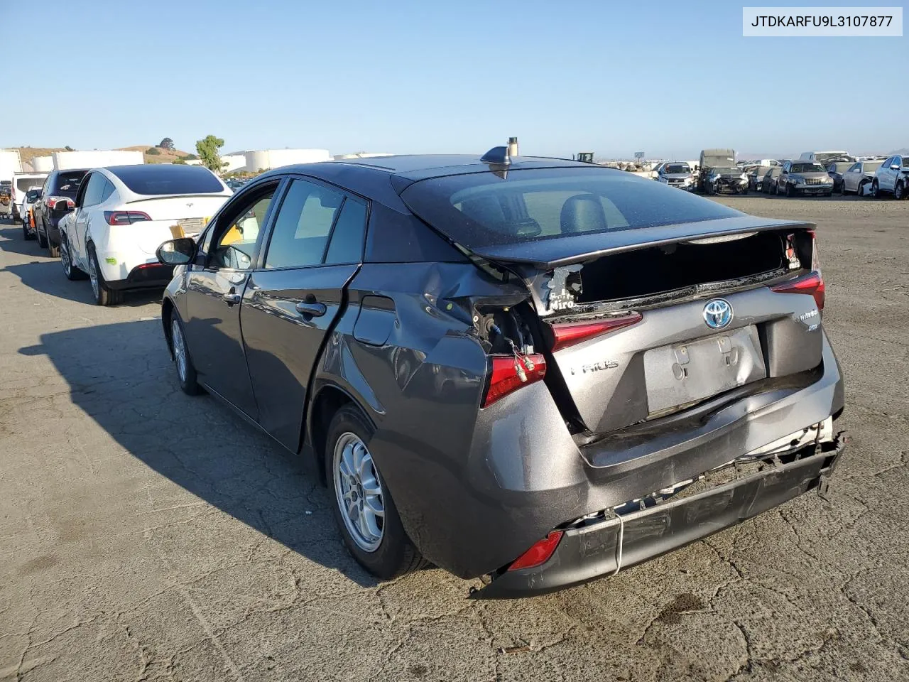 2020 Toyota Prius L VIN: JTDKARFU9L3107877 Lot: 62512384