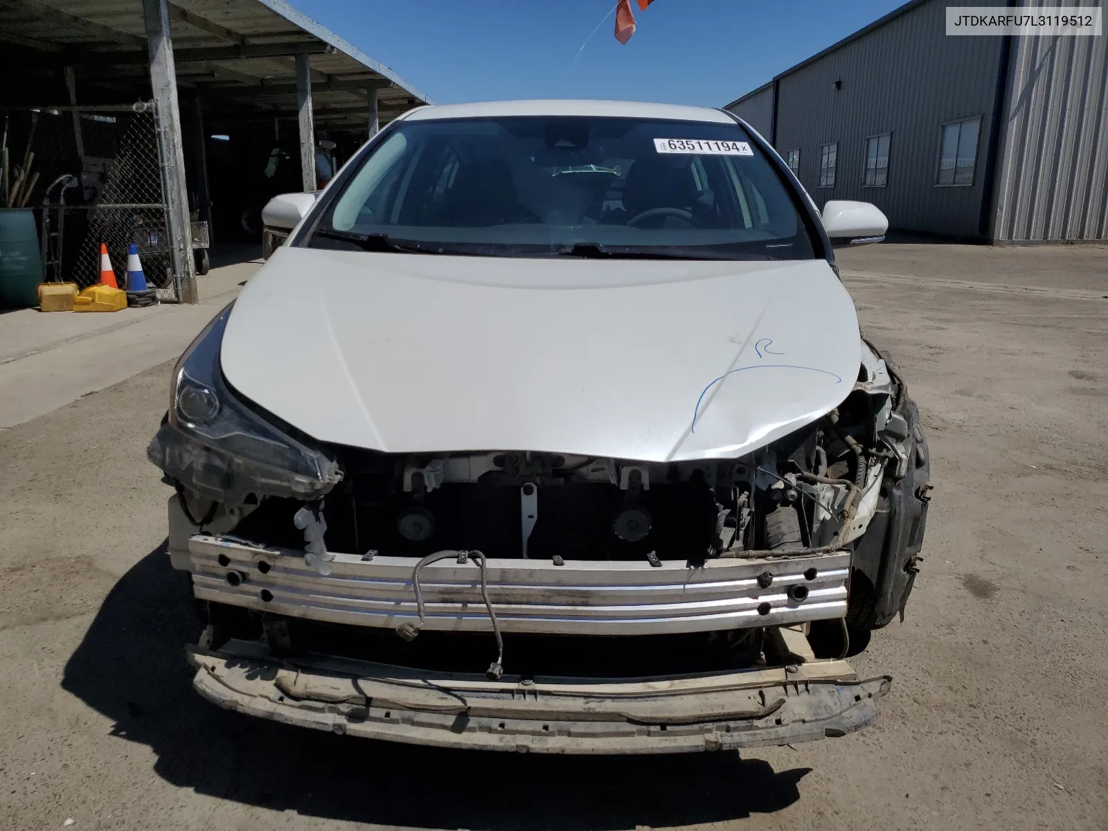 JTDKARFU7L3119512 2020 Toyota Prius L