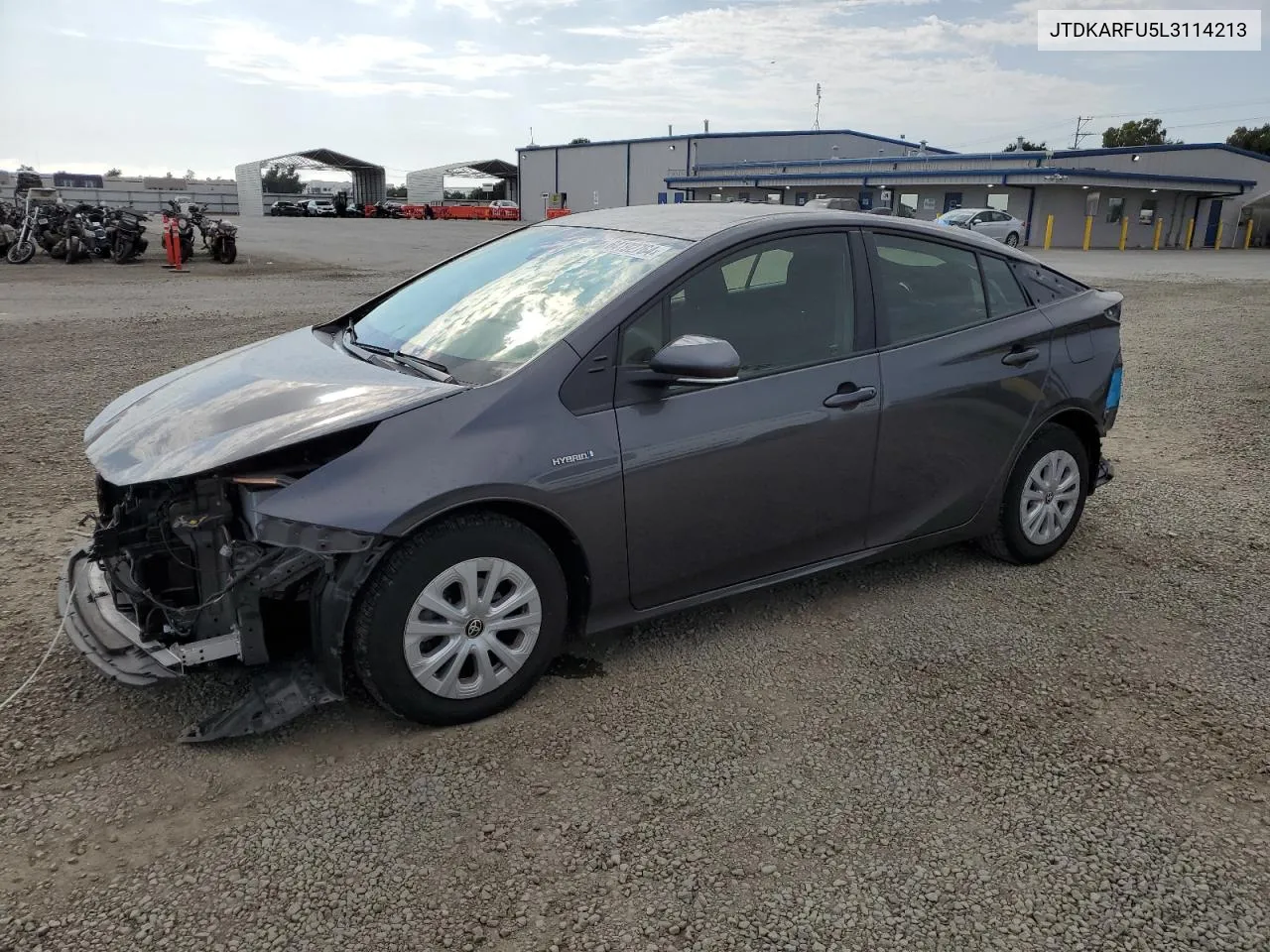 2020 Toyota Prius L VIN: JTDKARFU5L3114213 Lot: 64192764