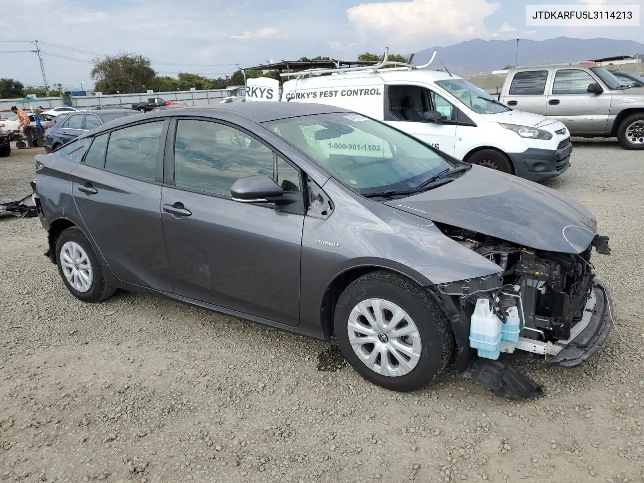 2020 Toyota Prius L VIN: JTDKARFU5L3114213 Lot: 64192764