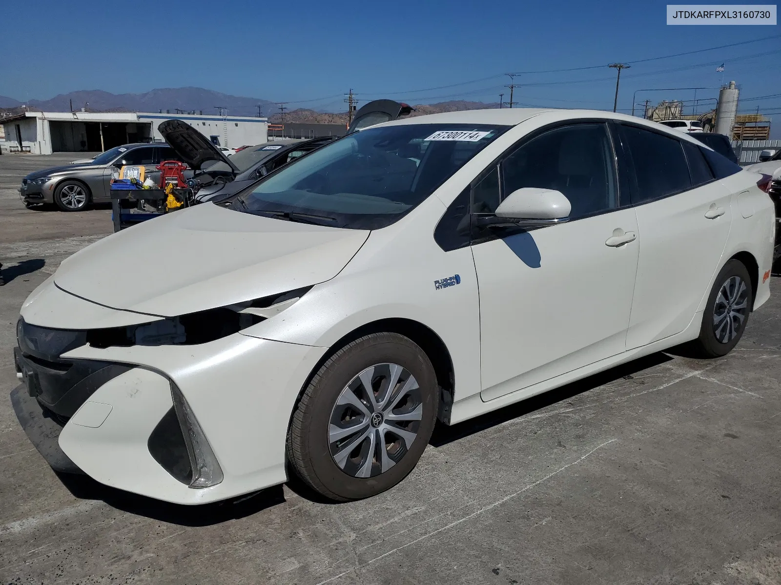 2020 Toyota Prius Prime Le VIN: JTDKARFPXL3160730 Lot: 67300114