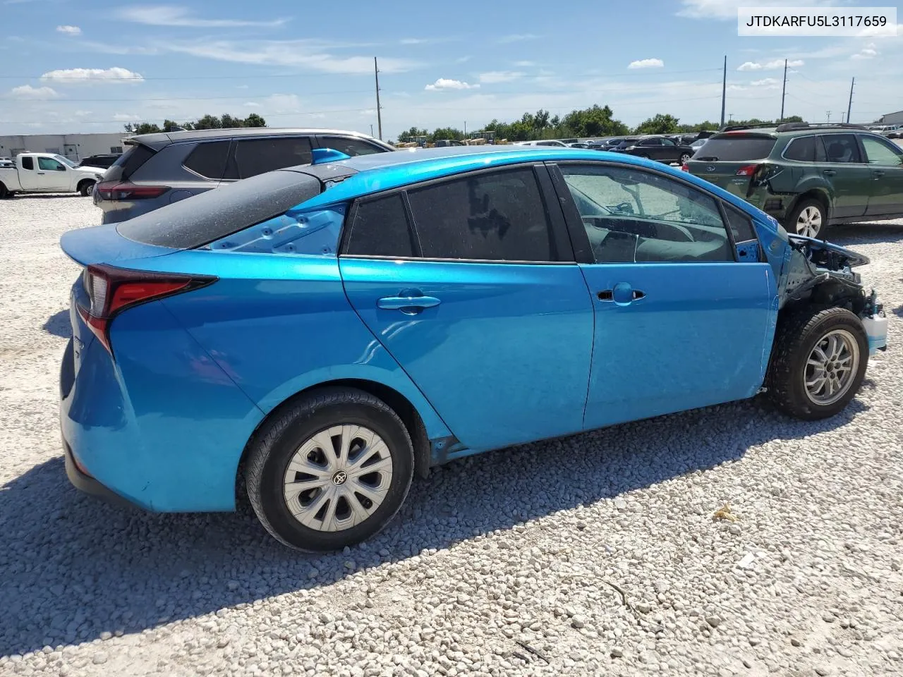 2020 Toyota Prius L VIN: JTDKARFU5L3117659 Lot: 67591614