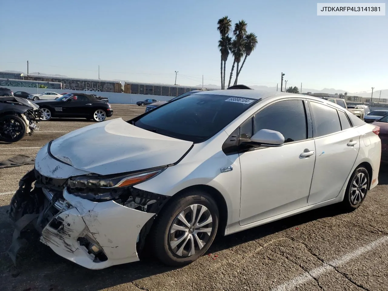 2020 Toyota Prius Prime Le VIN: JTDKARFP4L3141381 Lot: 68896104