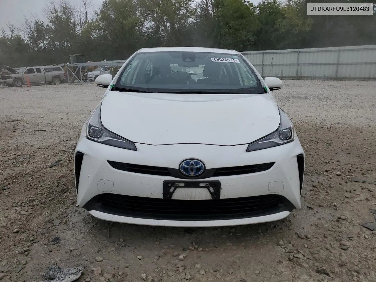 2020 Toyota Prius L VIN: JTDKARFU9L3120483 Lot: 69023974