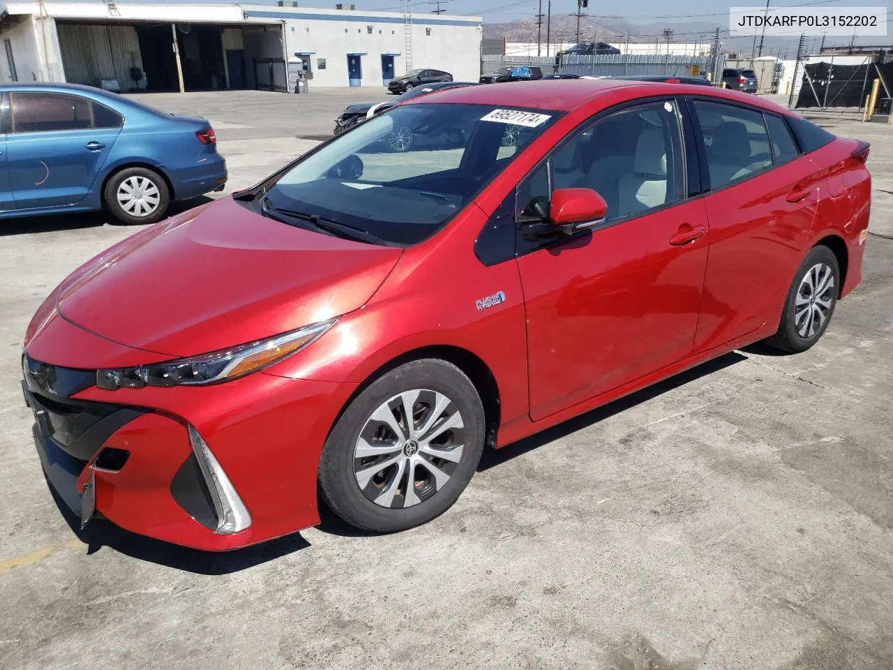 2020 Toyota Prius Prime Le VIN: JTDKARFP0L3152202 Lot: 69527174