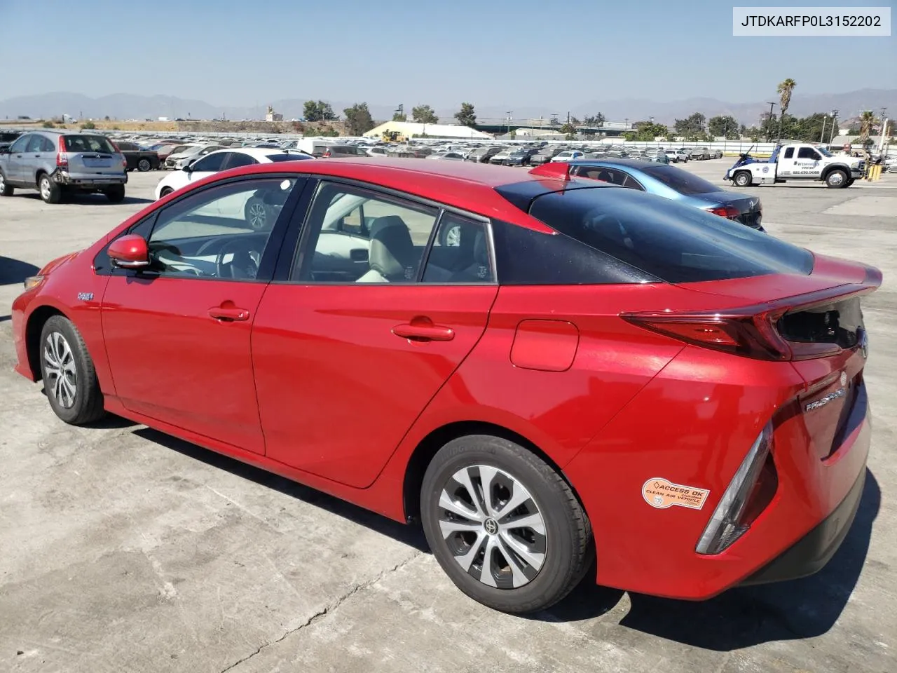 2020 Toyota Prius Prime Le VIN: JTDKARFP0L3152202 Lot: 69527174