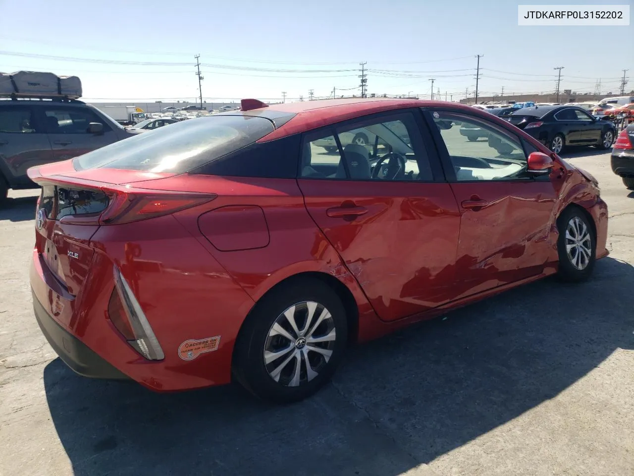 2020 Toyota Prius Prime Le VIN: JTDKARFP0L3152202 Lot: 69527174