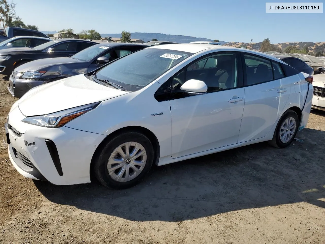 2020 Toyota Prius L VIN: JTDKARFU8L3110169 Lot: 70312184