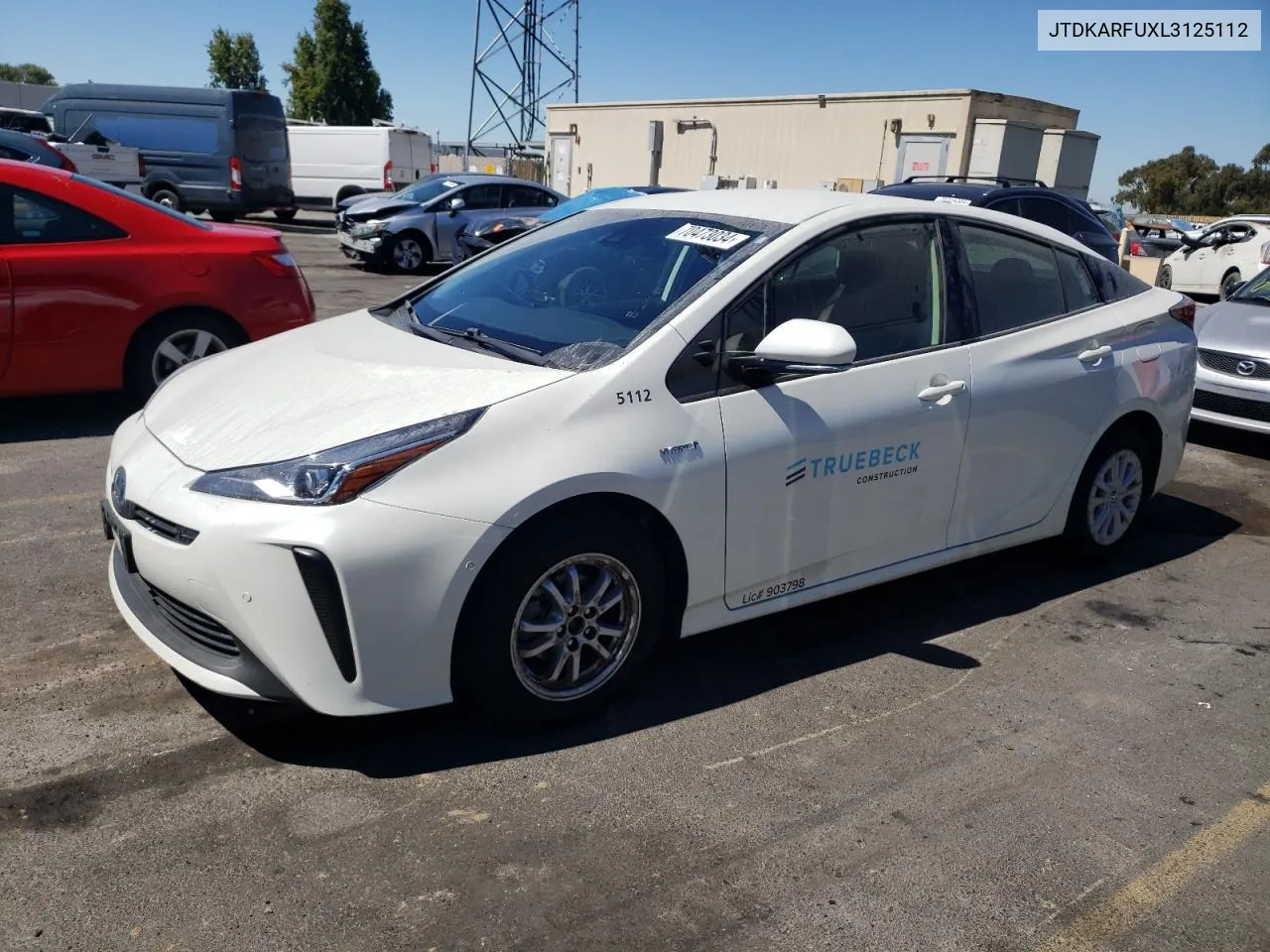 2020 Toyota Prius L VIN: JTDKARFUXL3125112 Lot: 70473034