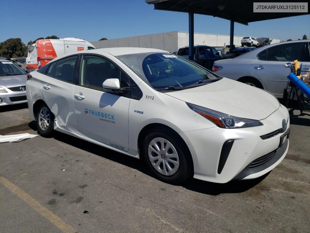 2020 Toyota Prius L VIN: JTDKARFUXL3125112 Lot: 70473034