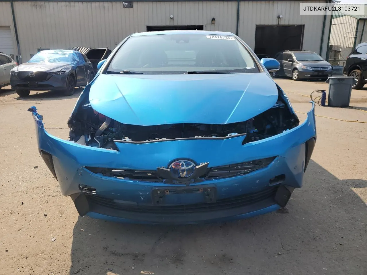 2020 Toyota Prius L VIN: JTDKARFU2L3103721 Lot: 70478734