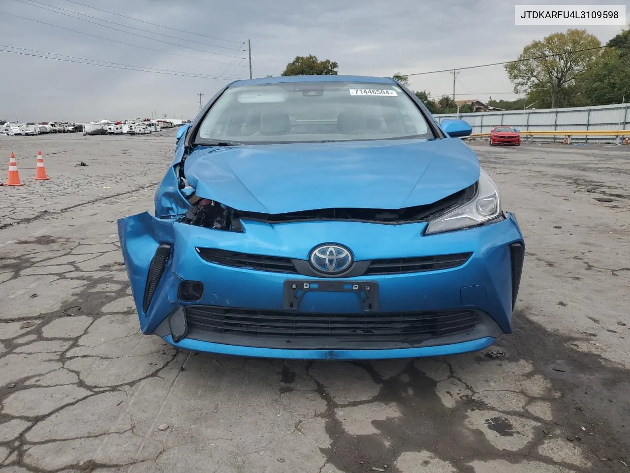 2020 Toyota Prius L VIN: JTDKARFU4L3109598 Lot: 71446504