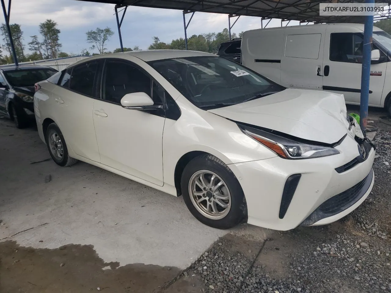 2020 Toyota Prius L VIN: JTDKARFU2L3103993 Lot: 72241344