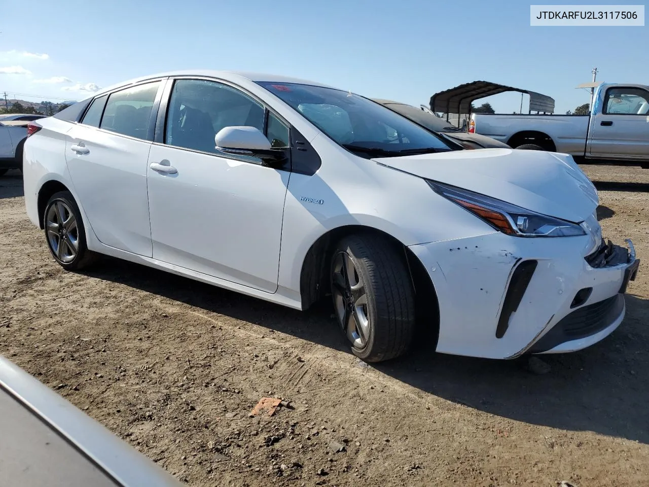 2020 Toyota Prius L VIN: JTDKARFU2L3117506 Lot: 72287694