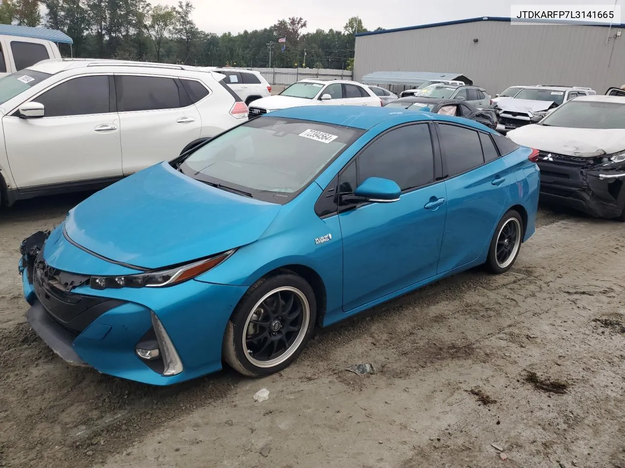 2020 Toyota Prius Prime Le VIN: JTDKARFP7L3141665 Lot: 72394564