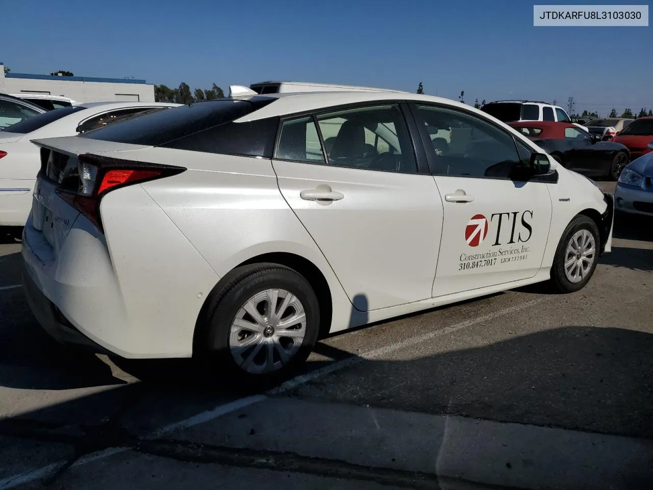 2020 Toyota Prius L VIN: JTDKARFU8L3103030 Lot: 72400544