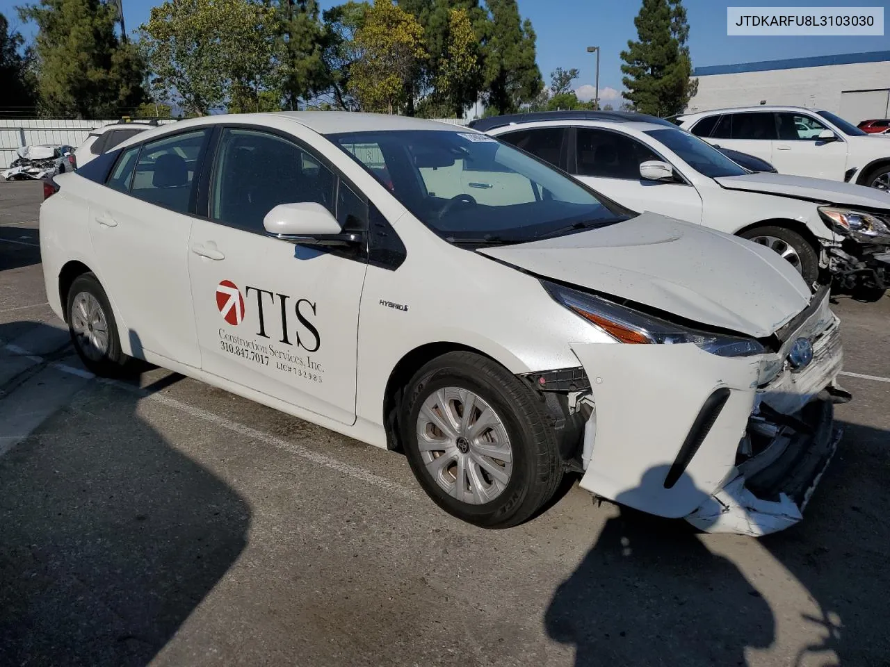 JTDKARFU8L3103030 2020 Toyota Prius L