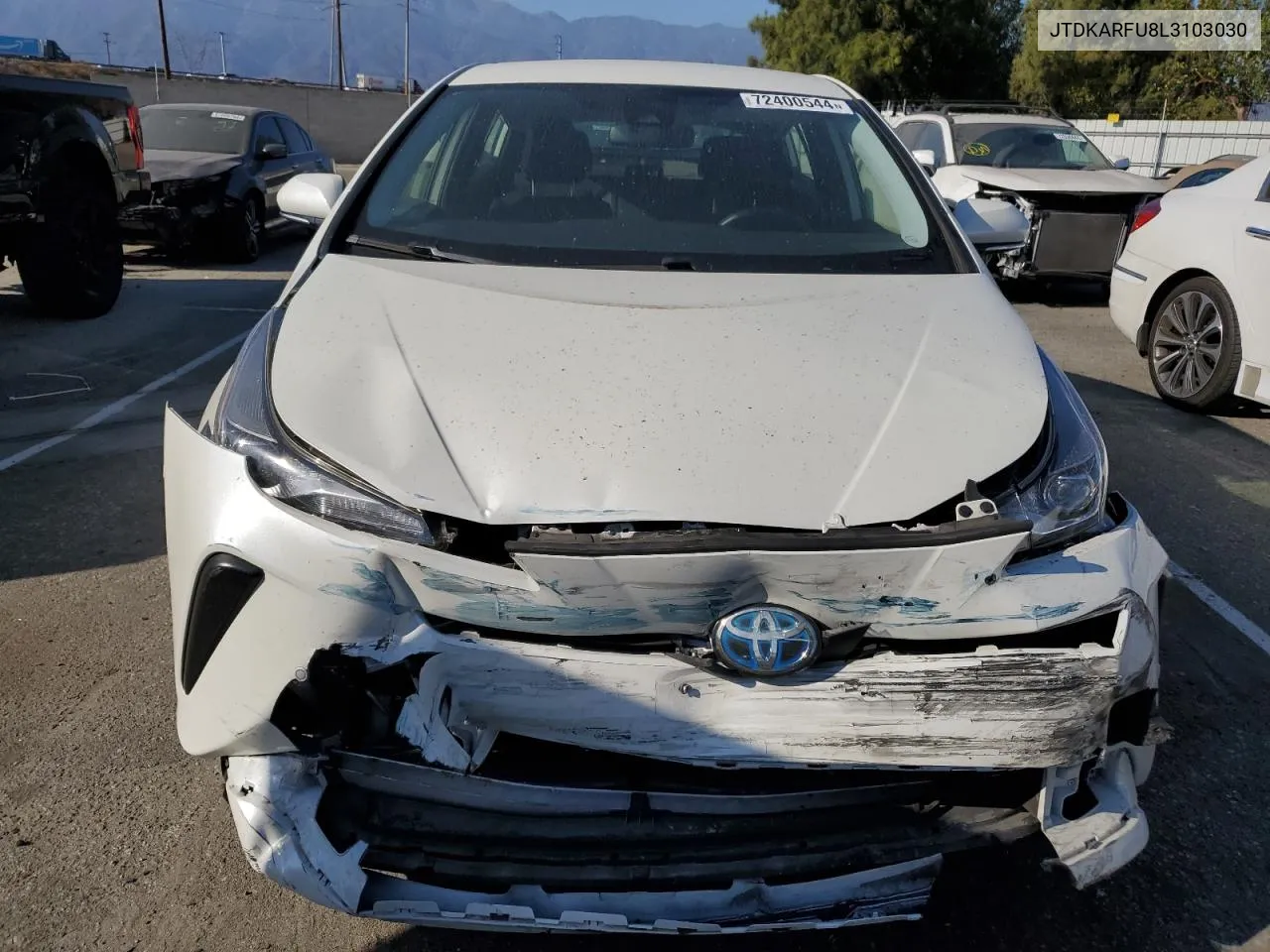 2020 Toyota Prius L VIN: JTDKARFU8L3103030 Lot: 72400544