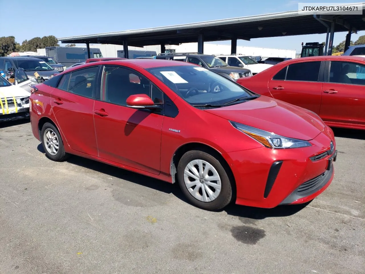 2020 Toyota Prius L VIN: JTDKARFU7L3104671 Lot: 72470044