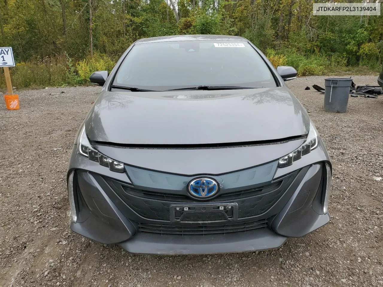 2020 Toyota Prius Prime Le VIN: JTDKARFP2L3139404 Lot: 72525394