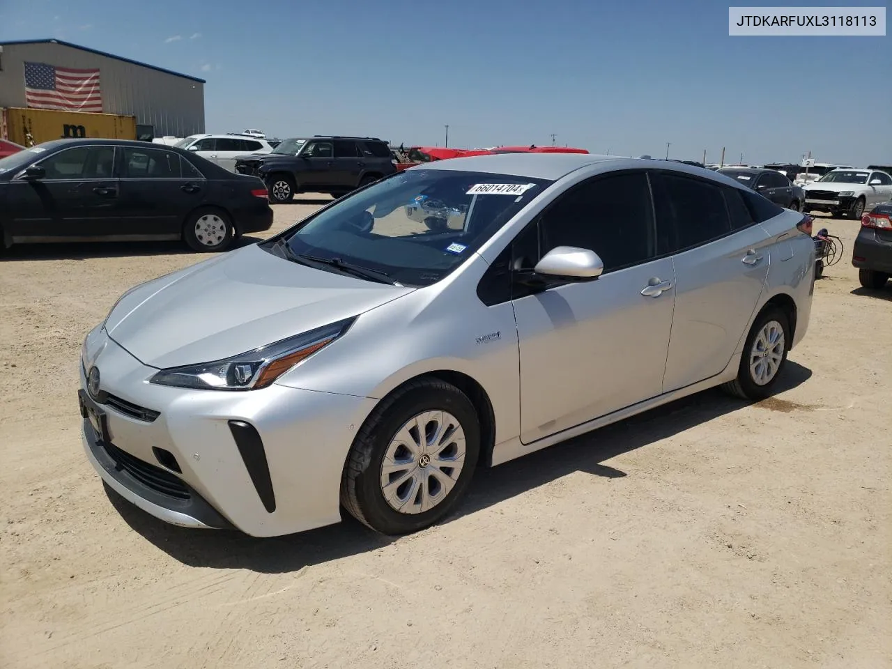 2020 Toyota Prius L VIN: JTDKARFUXL3118113 Lot: 72621244