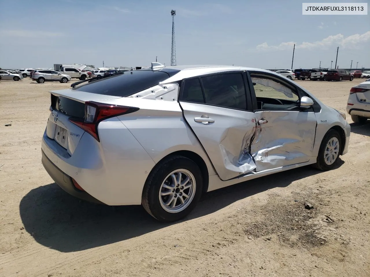 2020 Toyota Prius L VIN: JTDKARFUXL3118113 Lot: 72621244