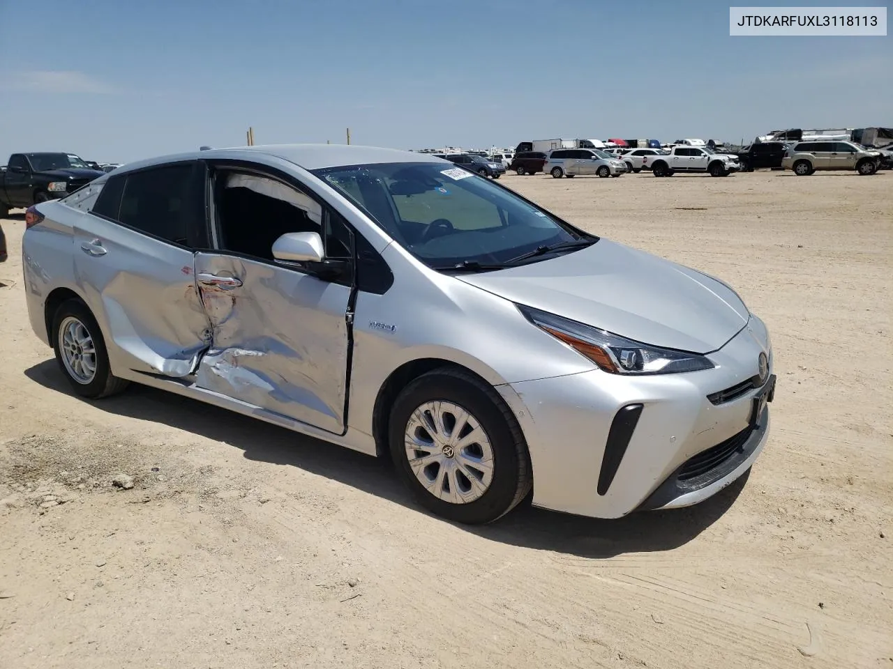 2020 Toyota Prius L VIN: JTDKARFUXL3118113 Lot: 72621244