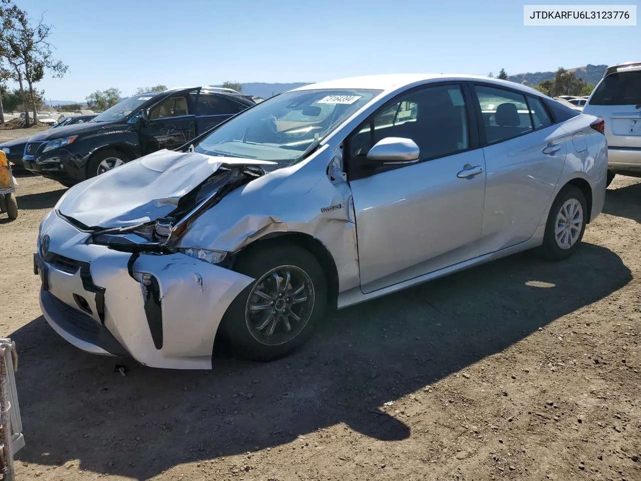 2020 Toyota Prius L VIN: JTDKARFU6L3123776 Lot: 73164394