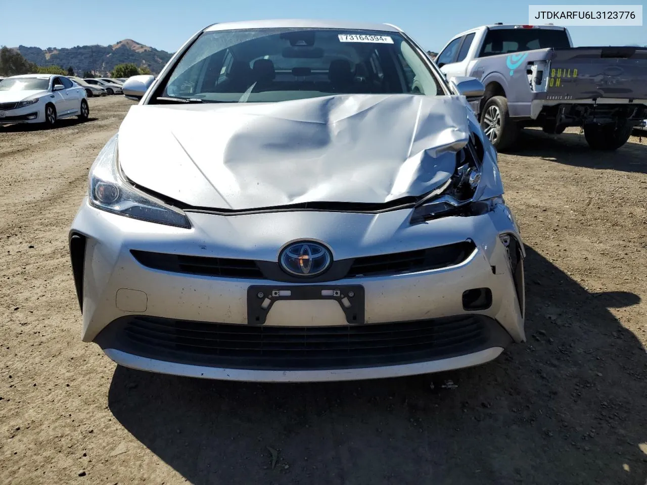 2020 Toyota Prius L VIN: JTDKARFU6L3123776 Lot: 73164394