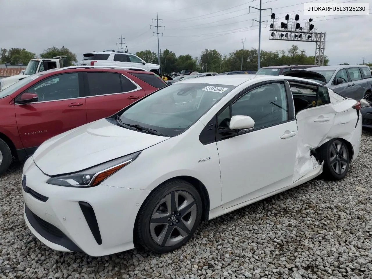 2020 Toyota Prius L VIN: JTDKARFU5L3125230 Lot: 73181594