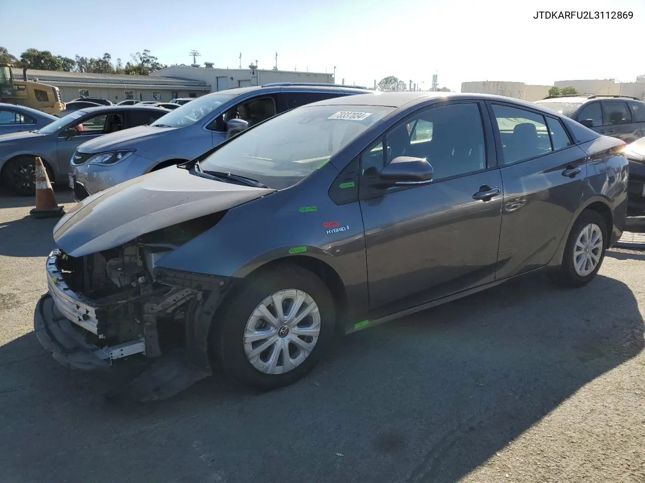 2020 Toyota Prius L VIN: JTDKARFU2L3112869 Lot: 73337034