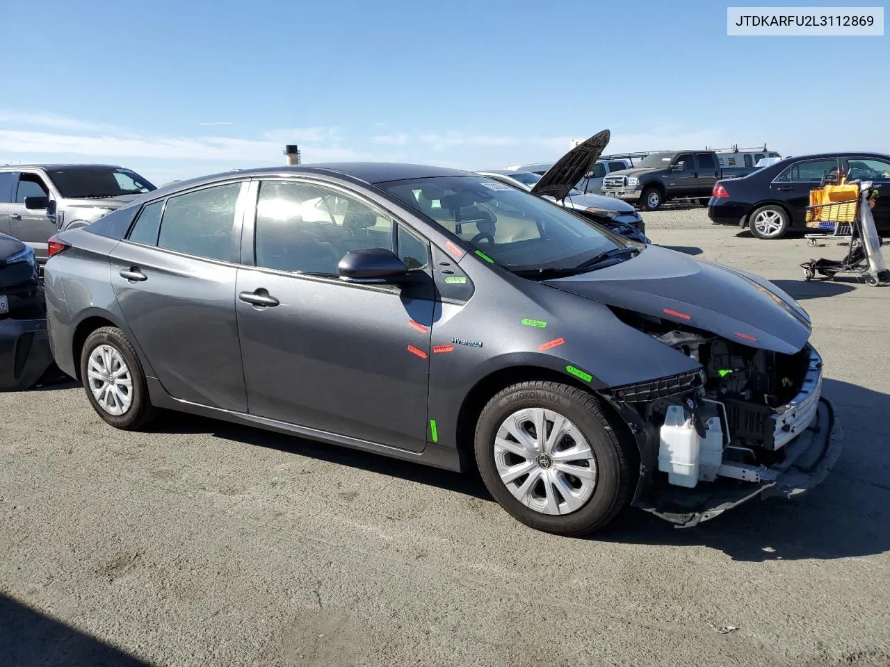 2020 Toyota Prius L VIN: JTDKARFU2L3112869 Lot: 73337034