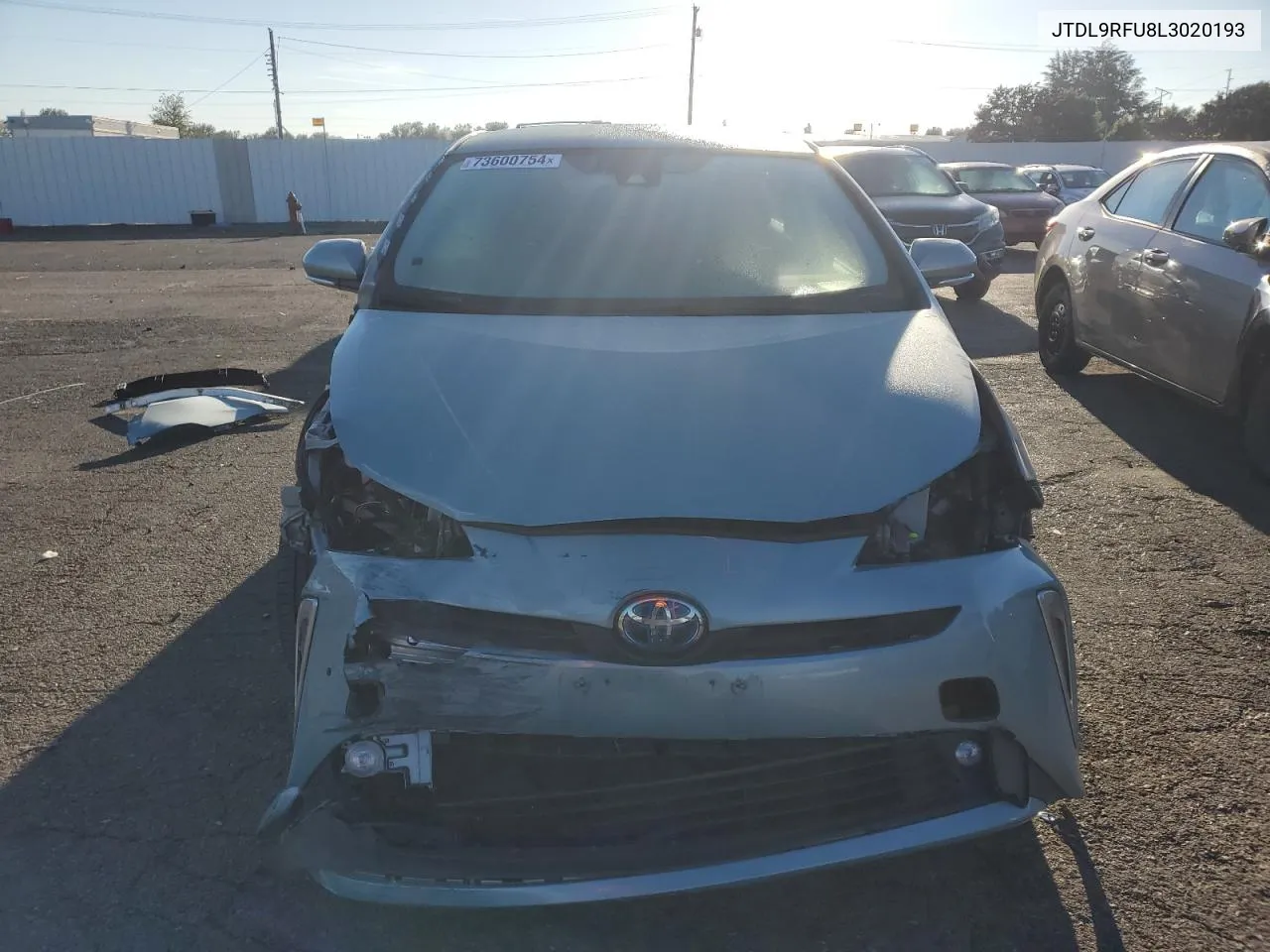 2020 Toyota Prius Le VIN: JTDL9RFU8L3020193 Lot: 73600754