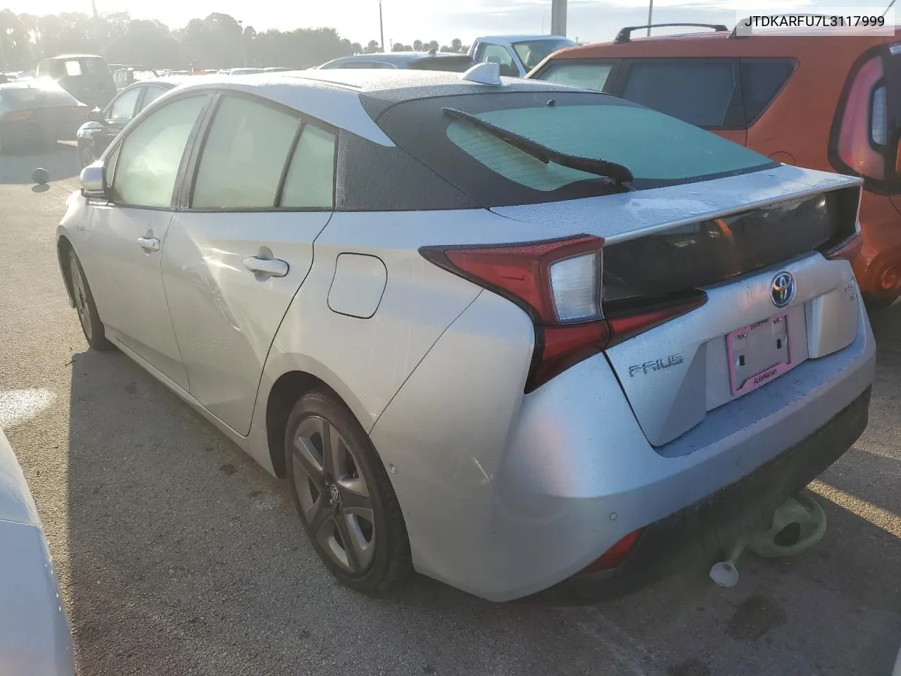 JTDKARFU7L3117999 2020 Toyota Prius L