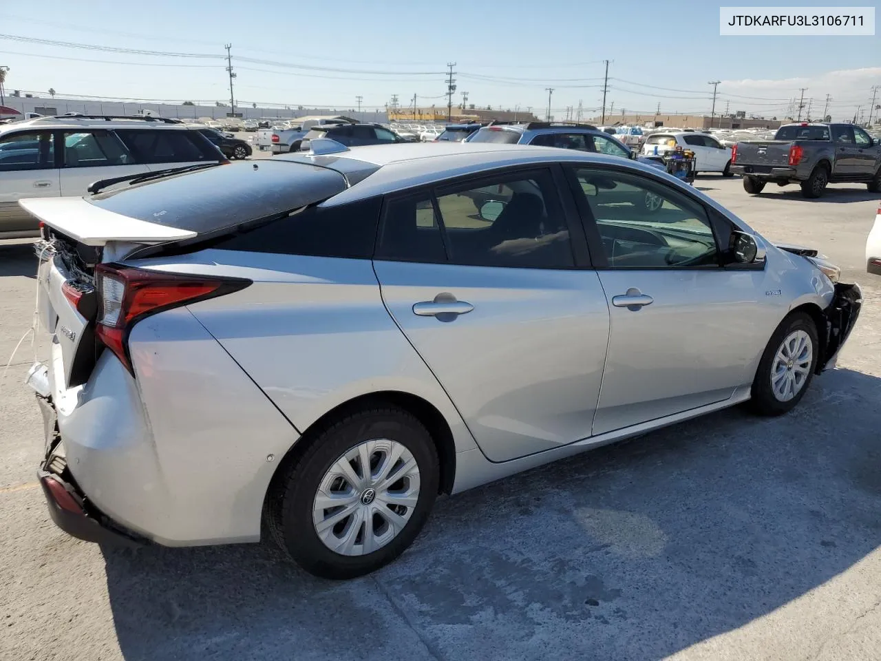 2020 Toyota Prius L VIN: JTDKARFU3L3106711 Lot: 74366574