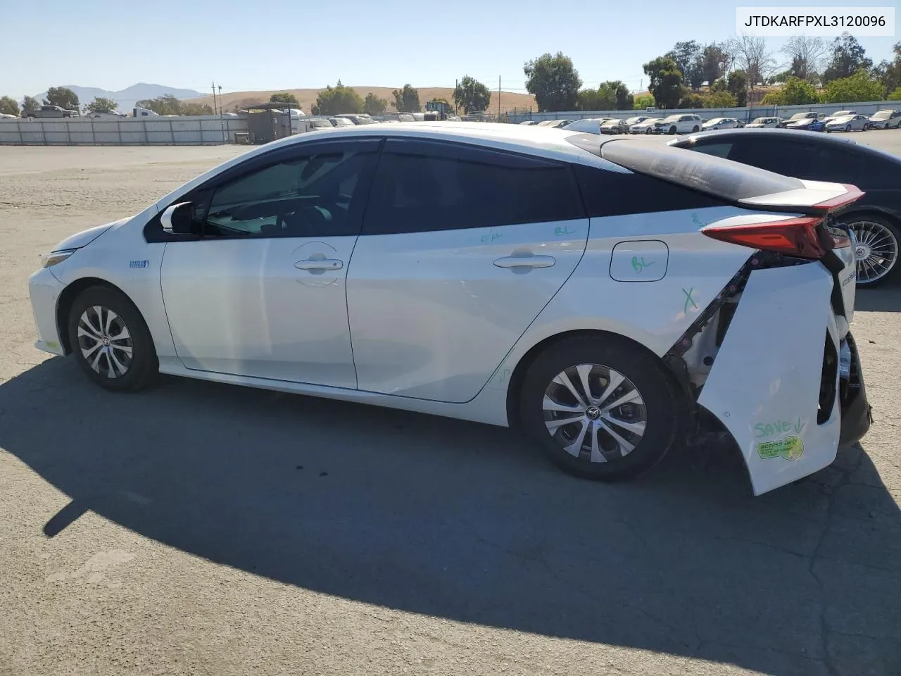 2020 Toyota Prius Prime Le VIN: JTDKARFPXL3120096 Lot: 74583164