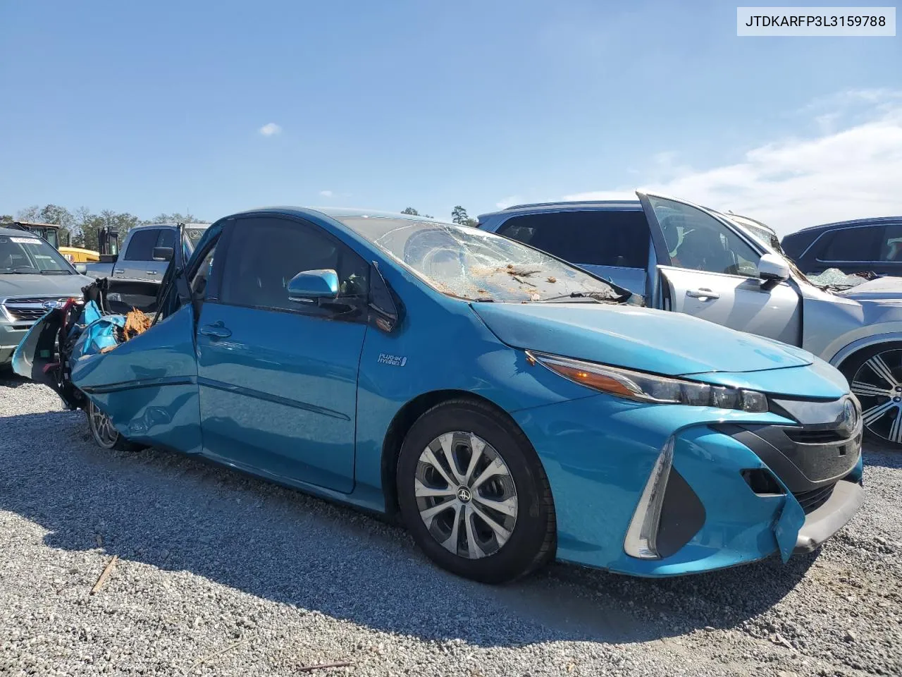 2020 Toyota Prius Prime Le VIN: JTDKARFP3L3159788 Lot: 74914864