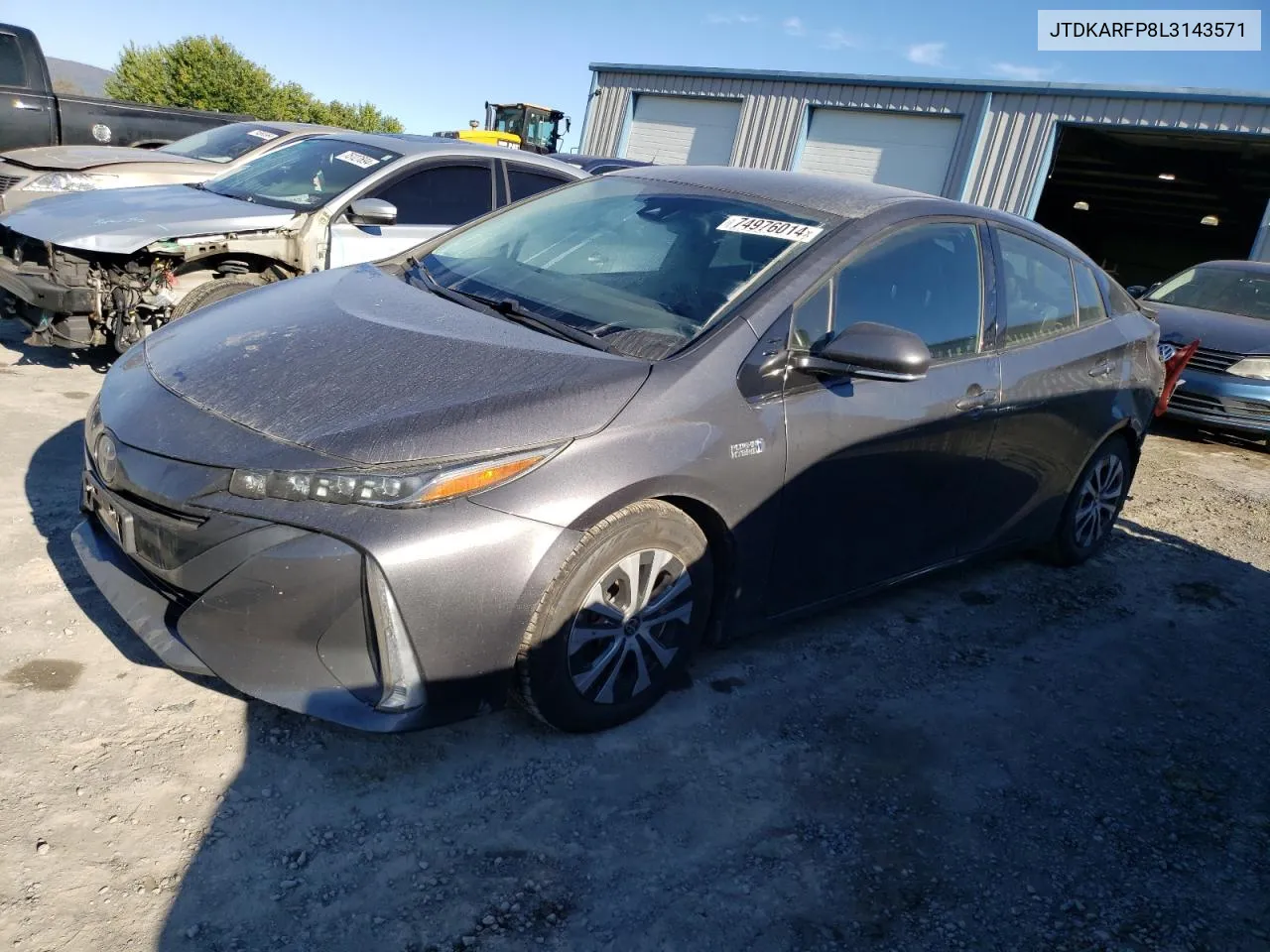 2020 Toyota Prius Prime Le VIN: JTDKARFP8L3143571 Lot: 74976014