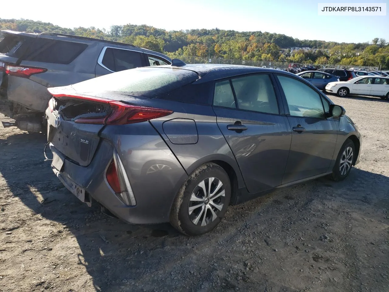 2020 Toyota Prius Prime Le VIN: JTDKARFP8L3143571 Lot: 74976014