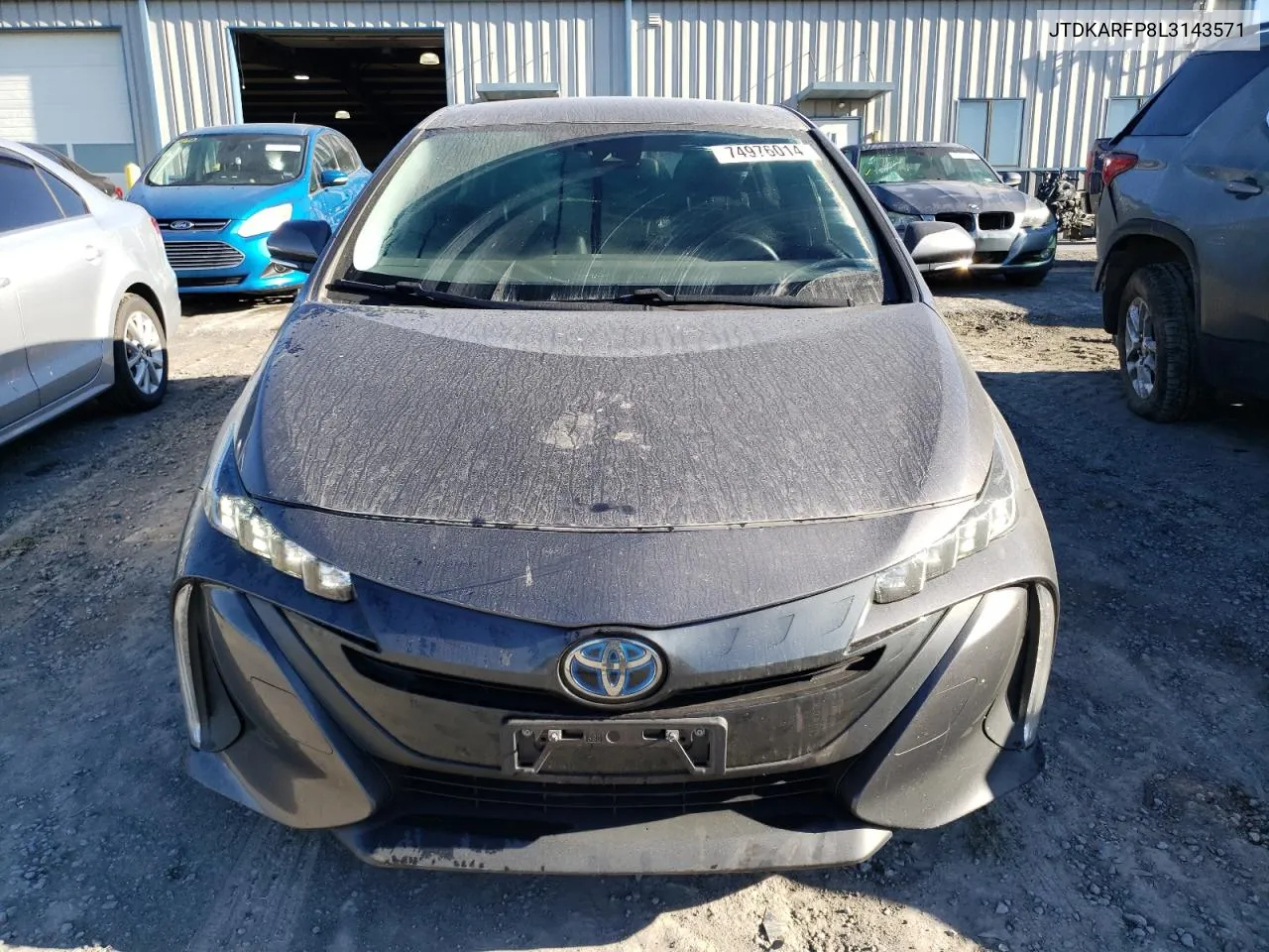 2020 Toyota Prius Prime Le VIN: JTDKARFP8L3143571 Lot: 74976014