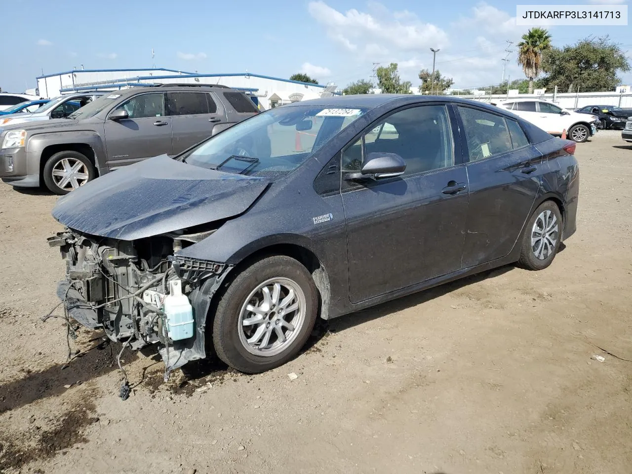 2020 Toyota Prius Prime Le VIN: JTDKARFP3L3141713 Lot: 75137284