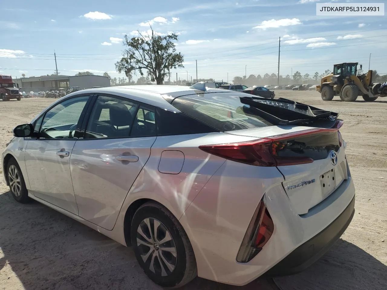 2020 Toyota Prius Prime Le VIN: JTDKARFP5L3124931 Lot: 75282494